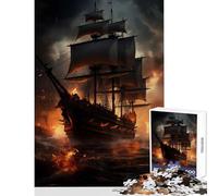 1000-piece Puzzle for Adults Fantasy Pirate Ship Puzzles for Teenagers Staycation Kill Time Help The Brain Exercise Unique Birthday And Gifts (50x75cm)