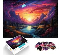 1000 Piece Puzzle For Adults fantasy sunset landscape Challenging Game Puzzles 26x38cm deal as gifts for the whole family
