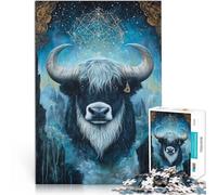 1000 Piece Puzzle For Adults Fantasy Yak Family Game Stress Reliever Difficult Challenge Birthday Present, Gifts 26x38cm