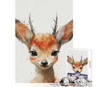 1000-piece Puzzle for Adults Fawns Innocent Gaze Puzzles for Teenagers Staycation Kill Time Help The Brain Exercise Unique Birthday And Gifts (38x26cm)