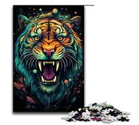1000 Piece Puzzle For Adults Fierce Tiger Game Puzzles for Is Ideal As A Gift for The Whole Family 75x50cm