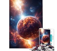 1000-piece Puzzle for Adults Fiery Cosmic Planet with Nebulae Educational Challenge Presents for Women Hands-on Game for Ages 14 And over (38X52CM)
