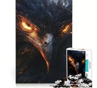 1000 Piece Puzzle For Adults Fiery Eagle Head, Brain Teaser Game, Interesting Stress Reduction, Every Piece Is Unique 50x75cm