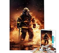 1000-piece Puzzle for Adults Firefighter Educational Challenge Stress Reliever Educational Games Suitable for People Aged 14 And Above (50x75cm)