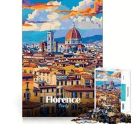 1000-piece Puzzle for Adults Florence Cityscape Premium Cut Fun Brain Boosting Play Chill Game Play Christmas Calm Gift (38x52cm)