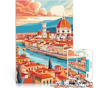 1000 Piece Puzzle For Adults Florence Italy Lernspiel-Herausforderungsspielzeug Künstlersammlung, Bildende Kunst52x38cm