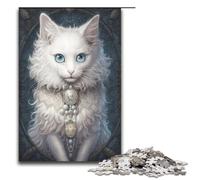 1000 Piece Puzzle For Adults Fluffy White Kitten Game Puzzles for Is Ideal As A Gift for The Whole Family 75x50cm