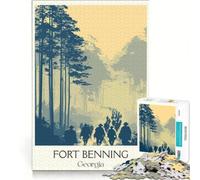 1000-piece Puzzle for Adults Fort Benning Georgia, Educational Games, Train Your Brain And Hands, Artists' Collection, Fine Arts 38x26cm