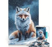 1000-piece Puzzle for Adults Fox in Winter Snowfall Educational Games Train Your Brain And Hands Artists' Collection Fine Arts 38x26cm