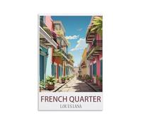 1000 Piece Puzzle for Adults French Quarter Louisiana Puzzles Micro Pieces Challenging Difficult Puzzles Christmas Birthday Gift Game Toys 26x38cm