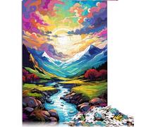 1000 Piece Puzzle for Adults,ful in the Scottish Highlands, UK Paper puzzle,for Adults and Kids Age 12 Years Up,Home Decoration Jigsaw Puzzles。Size: 26X38cm