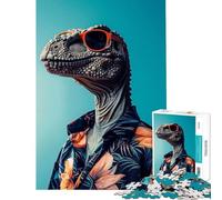 1000-piece Puzzle for Adults Funny Dino Portrait Fun Activities at Home Difficult Hard Impossible Game Suitable for Ages 14 And Up (38x26cm)