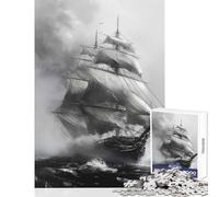 1000-piece Puzzle for Adults Ghostly Ship Puzzles for Teenagers Staycation Kill Time Help The Brain Exercise Unique Birthday And Gifts (38x26cm)