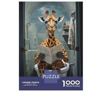 1000 Piece Puzzle For Adults Giraffe Morning Business Adult Jigsaw Puzzle Relaxing Games Birthday Present Deal As Gifts for The Whole Family 70x50cm/1000pcs