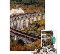 1000 Piece Puzzle For Adults Glenfinnan Harry Potter Jigsaw Puzzle Hands-on Game Hand Speed Race Deal As Gifts for The Whole Family (size 38x52cm)