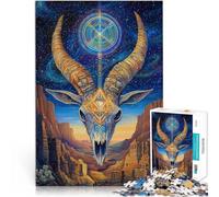 1000 Piece Puzzle For Adults Goat skull Pattern assembly 50x75cm is ideal as a gift for the whole family Suitable for and 14