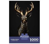1000-piece Puzzle for Adults Gold Dark Antelope Jigsaws for Adults Family Games Precision Cutting Unique Birthday And Xmas Gifts 70x50cm/1000pcs