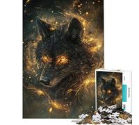 1000-piece Puzzle for Adults Golden Wolf Mystique Puzzles for Teenagers Staycation Kill Time Help The Brain Exercise Unique Birthday And Gifts (Size 50x75cm)