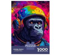 1000-piece Puzzle for Adults Gorilla Astronaut Space Jigsaws for Adults Family Games Precision Cutting Unique Birthday And Xmas Gifts 52x38cm/1000pcs