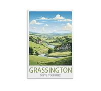 1000 Piece Puzzle for Adults Grassington North Yorkshire,Puzzles Micro Pieces Challenging Difficult Puzzles Christmas Birthday Gift Game Toys 38x26cm