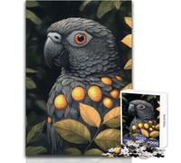 1000 Piece Puzzle For Adults Gray Parrot with Golden Spots Enjoy Gentle Leisure Relaxation Stable Fit Accurate Cutting Toy Size 38x52cm