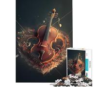 1000 Piece Puzzle For Adults Guitar Music for Educational Game Challenge Toy for Educational Game A Work of Art Great Gifts for Games (Size 38x52cm)