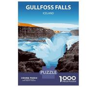 1000 Piece Puzzle for Adults, Gullfoss Falls Iceland Art Artwork, Creative Leisure Activity, Winter Indoor Entertainment, Pieces, 38x26cm/1000pcs