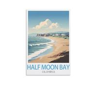 1000 Piece Puzzle for Adults Half Moon Bay California，Puzzles Micro Pieces Challenging Difficult Puzzles Christmas Birthday Gift Game Toys 70x50cm
