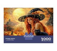 1000 Piece Puzzle For Adults Halloween Witch Decorations Adult Jigsaw Puzzle Relaxing Games Birthday Present Deal As Gifts for The Whole Family 70x50cm/1000pcs