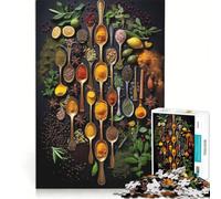 1000 Piece Puzzle For Adults Herbs And Spices Food Brain Teaser Game Interesting Stress Reduction Every Piece Is Unique 38x26cm