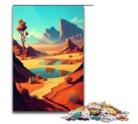 1000 Piece Puzzle For Adults Hidden Oasis in Desert Family Activity Jigsaw Family Game Stress Reliever Difficult Challenge Puzzle 75x50cm