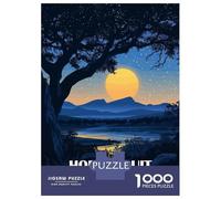 1000 Piece Puzzle for Adults, Hoedspruit South Africa Landscape Art Artwork, Mindfulness Activity, Winter Indoor Entertainment, Durable Puzzle Pieces, 52x38cm/1000pcs