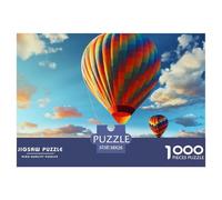 1000 Piece 。 Puzzle for Adults Hot Air Balloon with Extra Fun Challenges - Stunning Global Journey Puzzle - Perfect for Relaxation - Creativity & Gift Giving 38x26cm/1000pcs