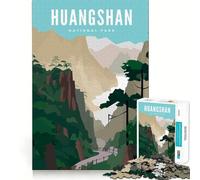 1000-piece Puzzle for Adults Huangshan National Park Premium Cut Fun Brain Boosting Play Chill Game Play Christmas Calm Gift (50x75cm)