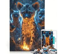 1000-piece Puzzle for Adults Hyena Pack Firelight, Impossible Game, Staycation Kill Time, Gifts for Friends And Family (50x75cm)
