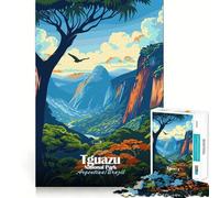 1000-piece Puzzle for Adults Iguazu National Park Illustration Premium Cut Fun Brain Boosting Play Chill Game Play Christmas Calm Gift (38x26cm)