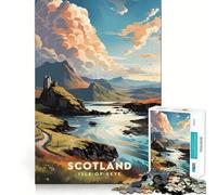 1000 Piece Puzzle For Adults Isle of Skye Landscape Neat Edge Decor Brain Activity Fun Easy Time Fun Birthday Mind Gift (50x75cm)