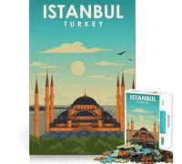 1000 Piece Puzzle For Adults Istanbul Turkey Travel Art Neat Edge Decor Brain Activity Fun Easy Time Fun Birthday Mind Gift (50x75cm)