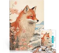 1000 Piece Puzzle For Adults Japanese Fox 4 Anspruchsvolles Spiel und Familienspaß Geeignet für die Schreibtischdekoration52x38cm