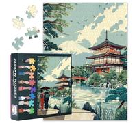 1000 Piece Puzzle for Adults - Japanese Landscape Jigsaw Puzzles, Serene Ukiyo-e Style Edo Period Scenes & Nature Beauty, Adult Puzzles 1000 Pieces - 27.5x19.7 in