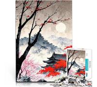 1000 Piece Puzzle For Adults Japanese Temple Landscape Learning Educational Toys Family Games Birthday Present, Gifts 26x38cm