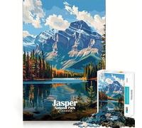 1000-piece Puzzle for Adults Jasper National Park Canada Landscape Art Premium Cut Fun Brain Boosting Play Chill Game Play Christmas Calm Gift (38x52cm)