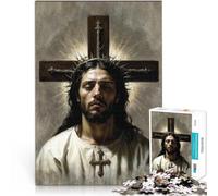 1000 Piece Puzzle For Adults Jesus Christ Made of cardboard,for and from 14 years and over educational challenge Birthday gift。size:26x38cm/10.24x14.96inch