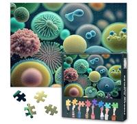 1000 Piece Puzzle for Adults, Jigsaw Puzzles for Adults, Abstract Microorganism Cells Artistic Design, Educational STEM Microbe Puzzle, Coolest Adult Puzzles - Size 27.5x19.7 in
