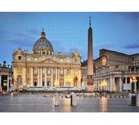 1000 Piece Puzzle for Adults Jigsaw Puzzles Hard Challenging Difficult Family Cool Large St Peter's Basilica at Dawn Vatican City Rome Italy Puzzles for Adults 1000 Pieces