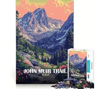 1000-piece Puzzle for Adults John Muir Trail USA Landscape Poster Premium Cut Fun Brain Boosting Play Chill Game Play Christmas Calm Gift (38x26cm)