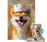 1000-piece Puzzle for Adults Joyful Crowned Canine Puzzles for Teenagers Staycation Kill Time Help The Brain Exercise Unique Birthday And Gifts (Size 38x26cm)