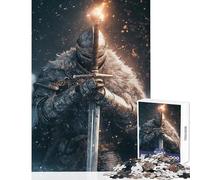 1000-piece Puzzle for Adults Knight's Eternal Flame Enjoyable Group Leisure Activity Special Festive Holiday Surprise Gifts (50X75cm)