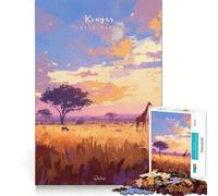 1000-piece Puzzle for Adults Kruger National Park Fine Joint Fun Smart Challenge Fun Quiet Game Time Birthday Hobby Gift (38x26cm)