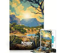 1000 Piece Puzzle For Adults Kruger National Park South Africa Smooth Joint Fun Logic Puzzle Play Casual Game Time Xmas Scene Art (38x52cm)